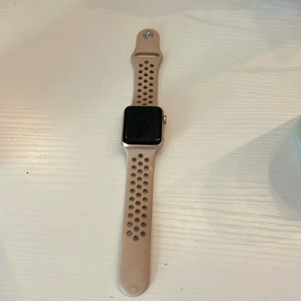 Rose gold 38 MM Nike sport Apple Watch band